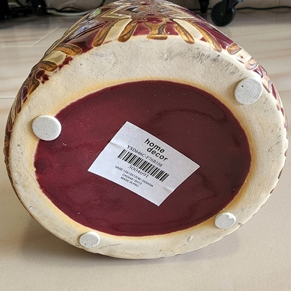 Boho Tribal Pattern Round Vase Deco Bohemian - Picture 4 of 7